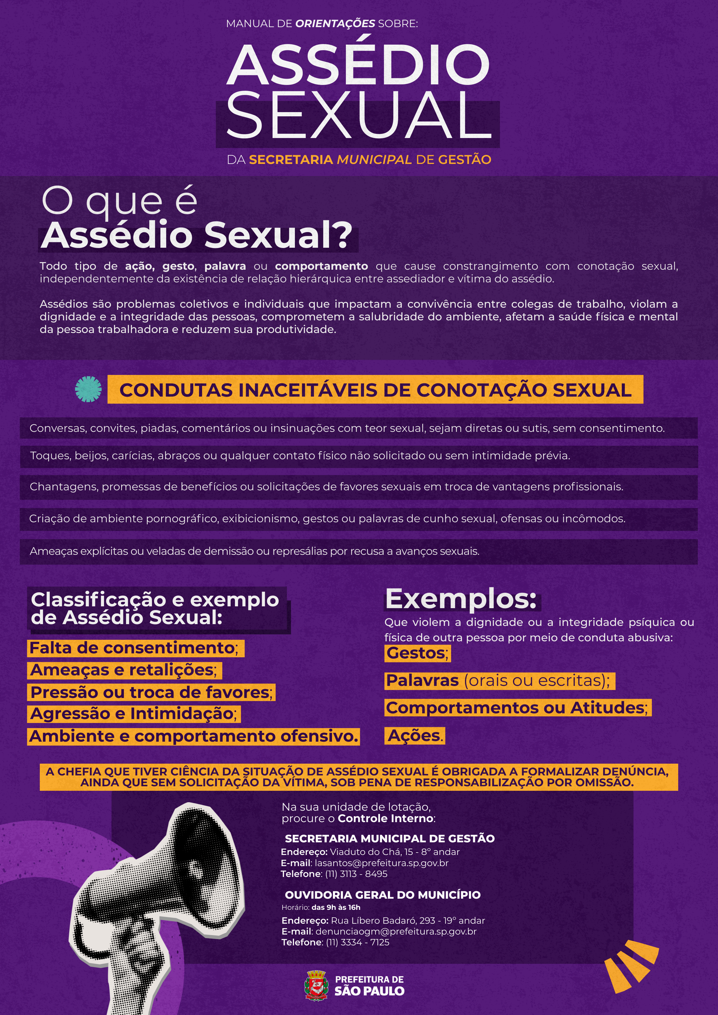 ORIENTAÇÕES SOBRE ASSEDIO SEXUAL 